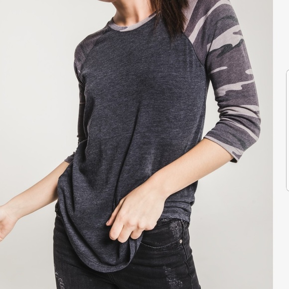 Z Supply Tops - Z Supply camo baseball tee